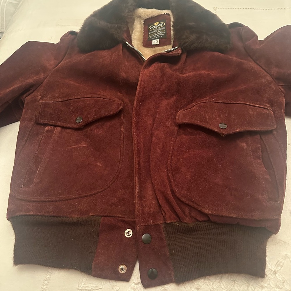 COOPER Bomber Jacket with Fur Collar